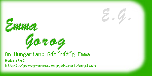 emma gorog business card